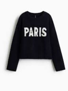 Reitmans Paris Fuzzy Sweater Black